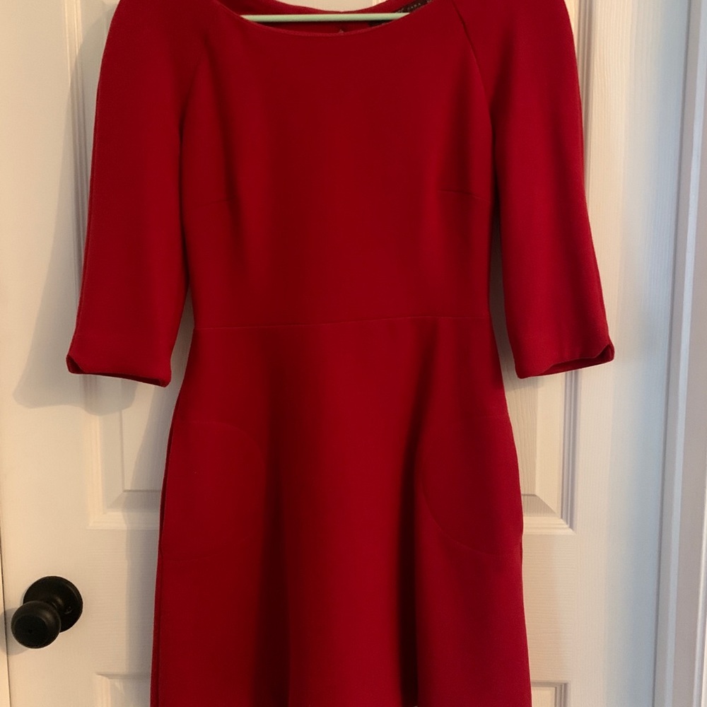 Zara Trafaluc ponte red dress
